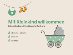  Aufkleber Hier sind Familien mit Babys und Kleinkindern willkommen.