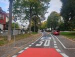  Neue Markierungen auf der Fahrradstraße