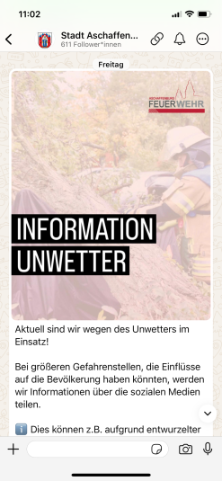  Warnung per WhatsApp